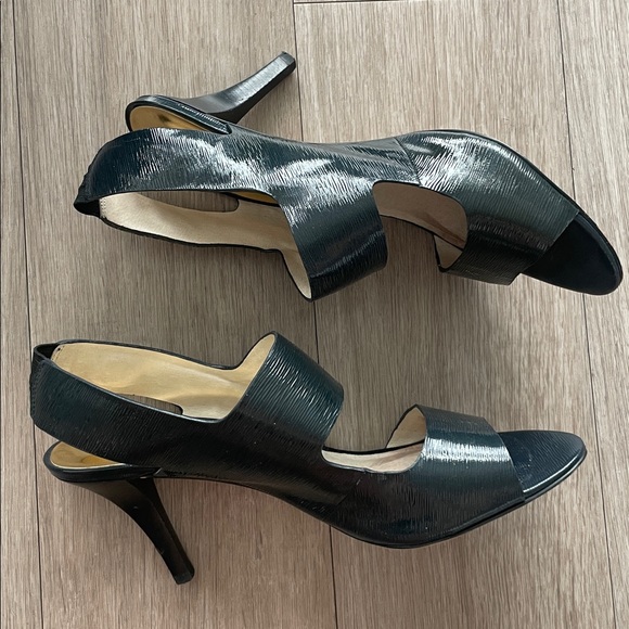 Michael Kors Rochelle open toe sling back heels in patent leather size 9.5 - Picture 5 of 6